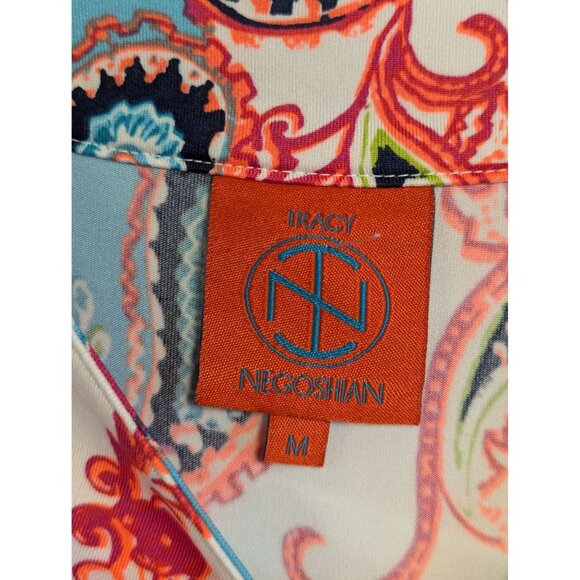 Tracy Negoshian Paisley Print Sleeveless Dress - Size M - Picture 3 of 6